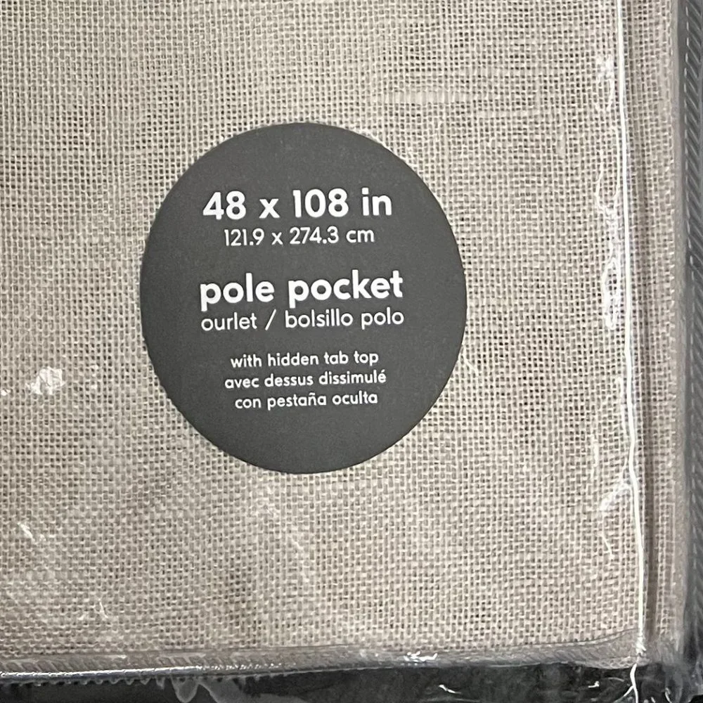 West Elm Sheer European Flax Linen Curtain - Mocha ( 2‎ Panels ) / New